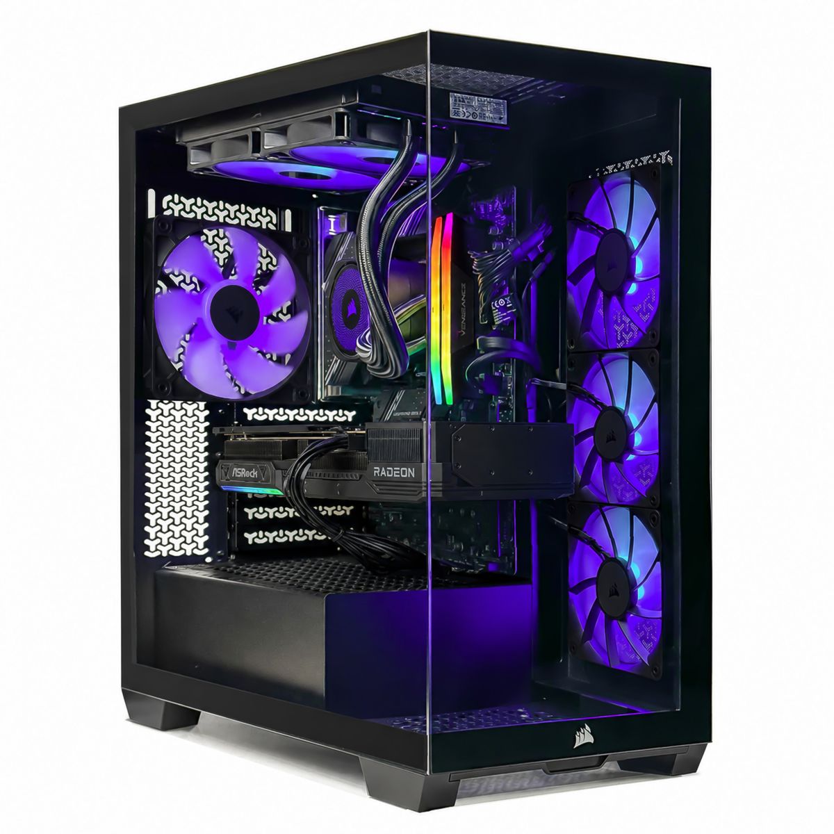 PC Gamer 3500X - AMD Ryzen 5 5500 - AMD Radeon RX 9060 XT - 16 Go RAM DDR4 - SSD 1 To - W11Pro couleur unique, CORSAIR
