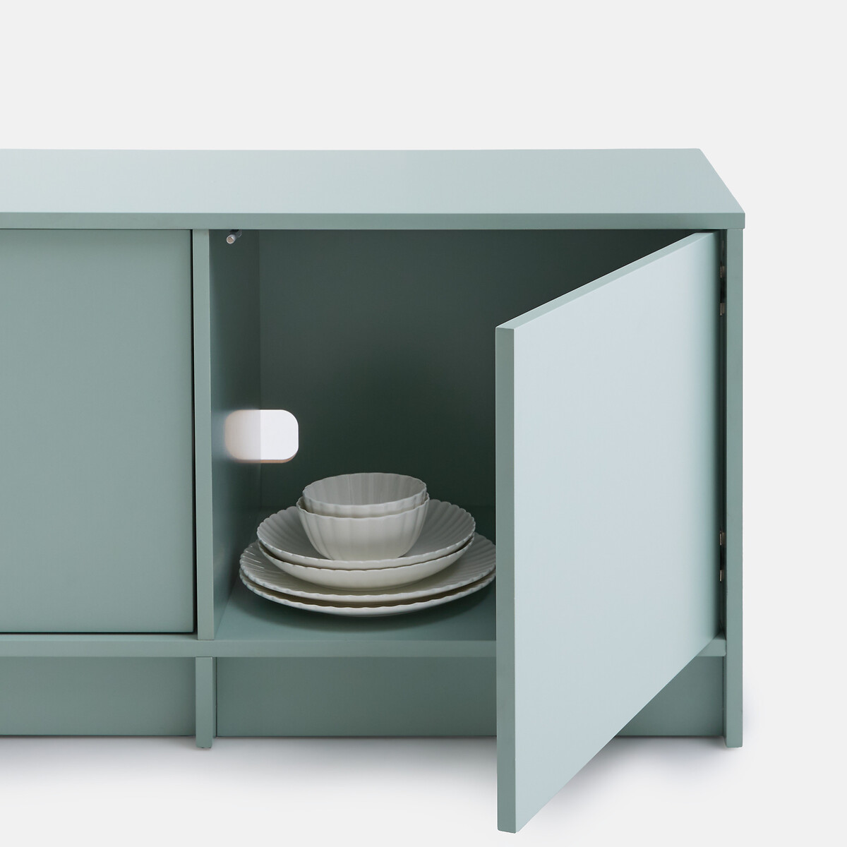 Credenza bassa, impiallacciatura in rovere, SENSSIA celadon, LA REDOUTE INTERIEURS