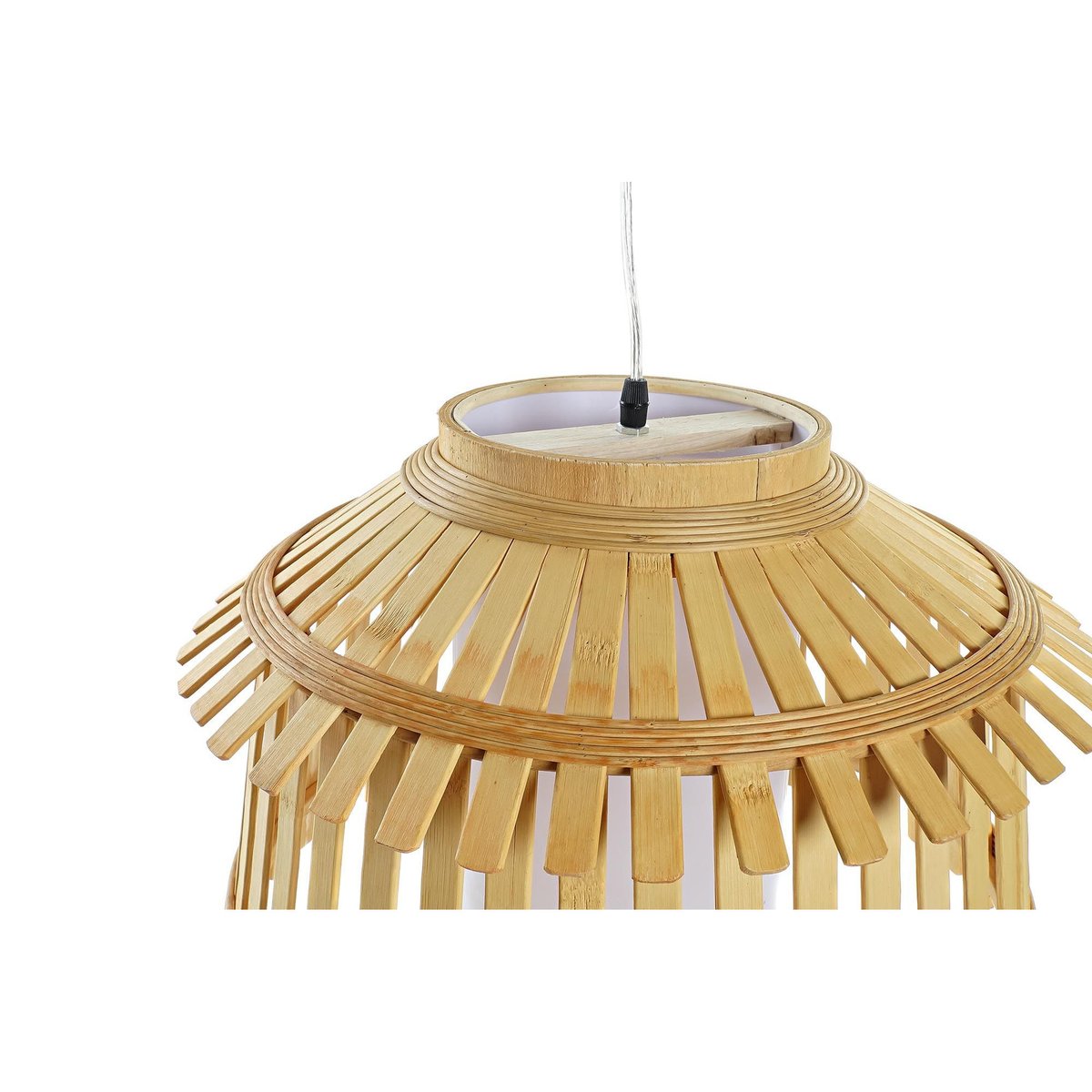Suspension bambou et polyester - 43x43x29cm bois, WADIGA