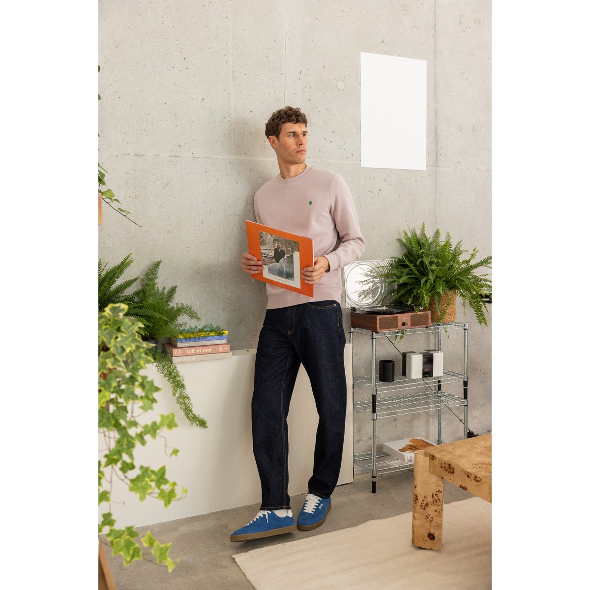 Baskets basses suede LUMBO bleu océan, FAGUO