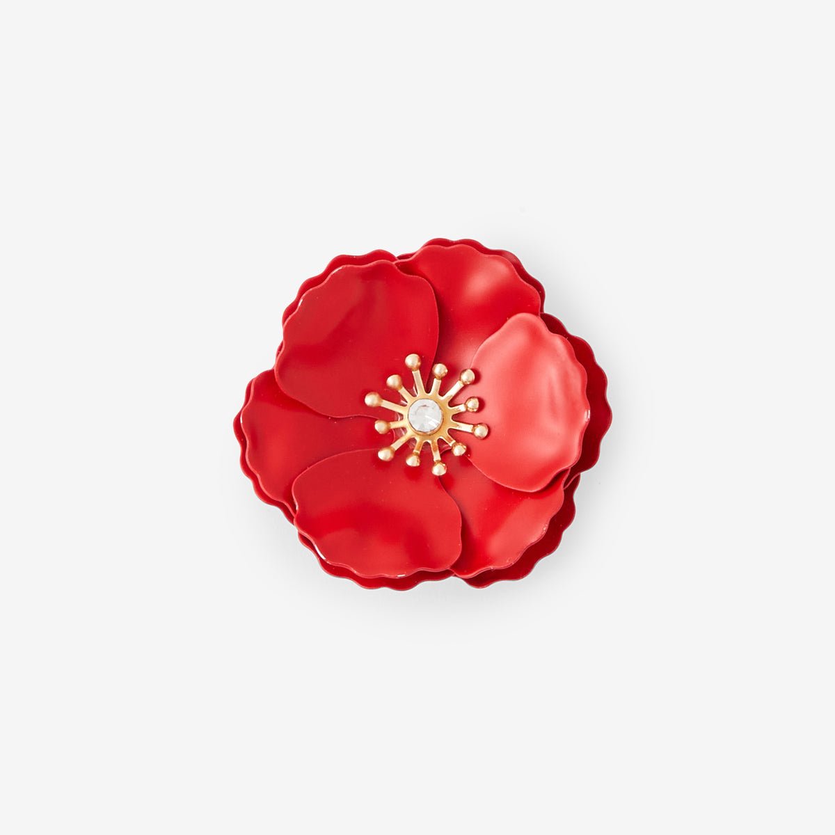 Broche fleur rouge rouge, BALABOOSTE