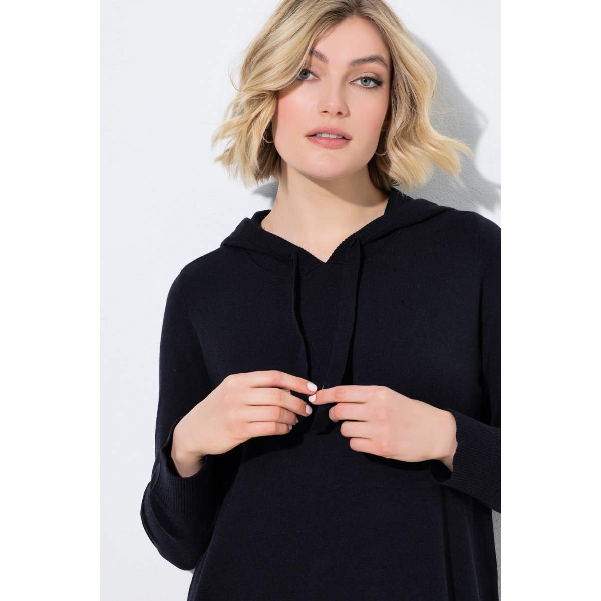 Robe en maille, longueur midi marine, ULLA POPKEN