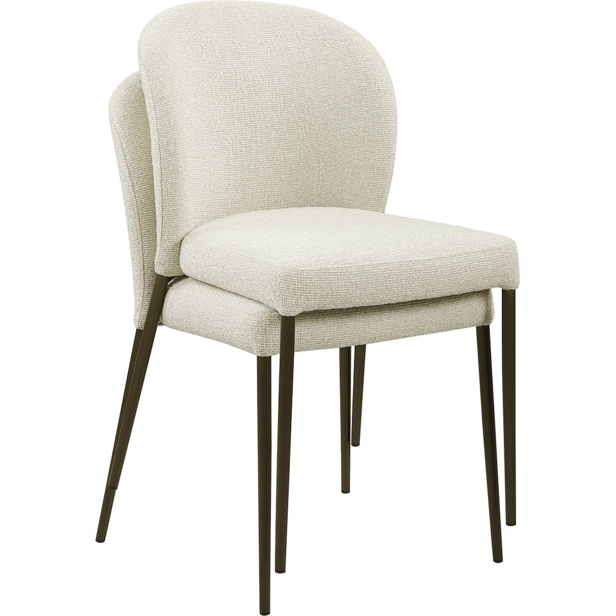 Chaise de salle à manger empilable, Lot de 2 biscotti, RECOLLECTION