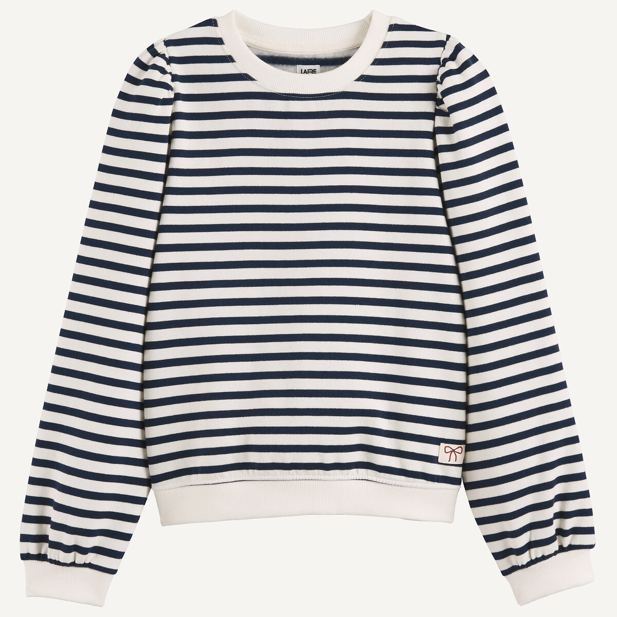 Striped Crew Neck Sweatshirt blue striped/white, LA REDOUTE COLLECTIONS