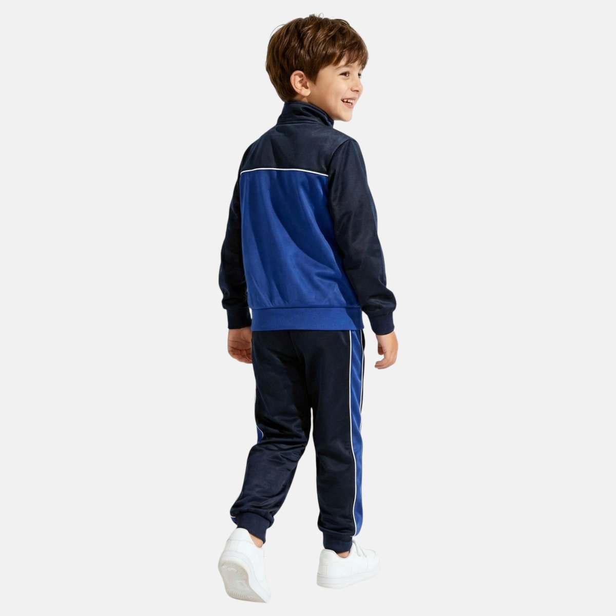 Ensemble veste zippée col montant et pantalon de jogging TRACK bleu marine, ELLESSE
