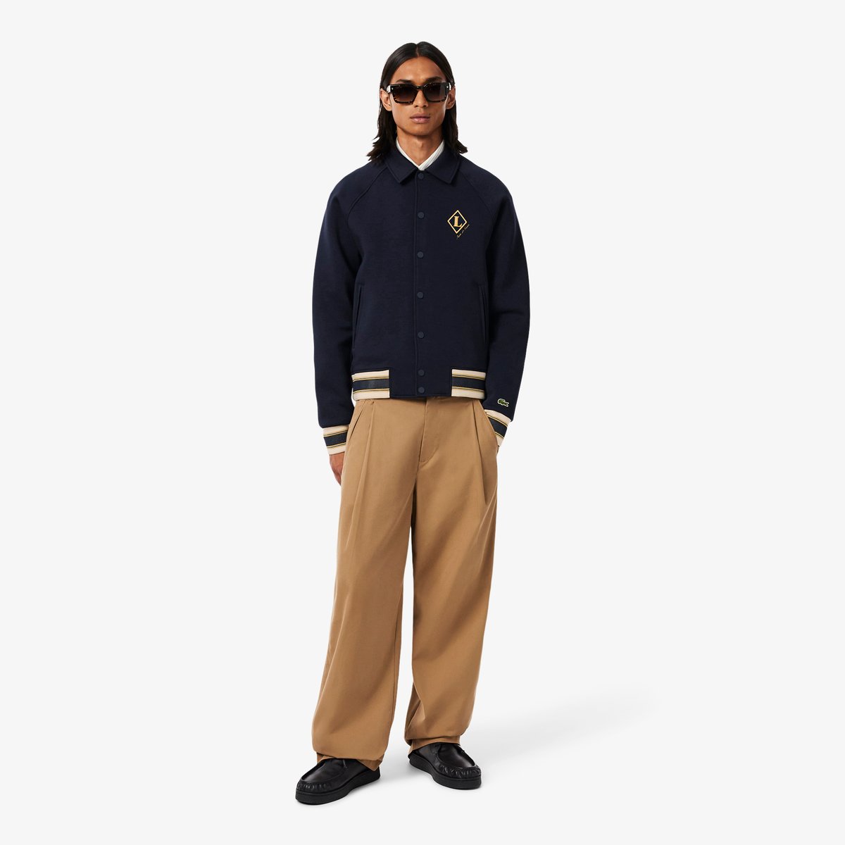 Veste varsity fabriquée en France badge bleu-mxq, LACOSTE