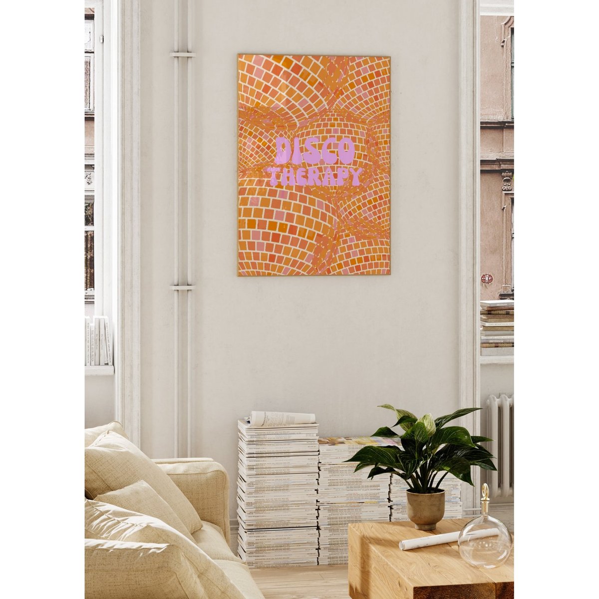 Affiche Disco Therapy 2 blanc, L'AFFICHERIE