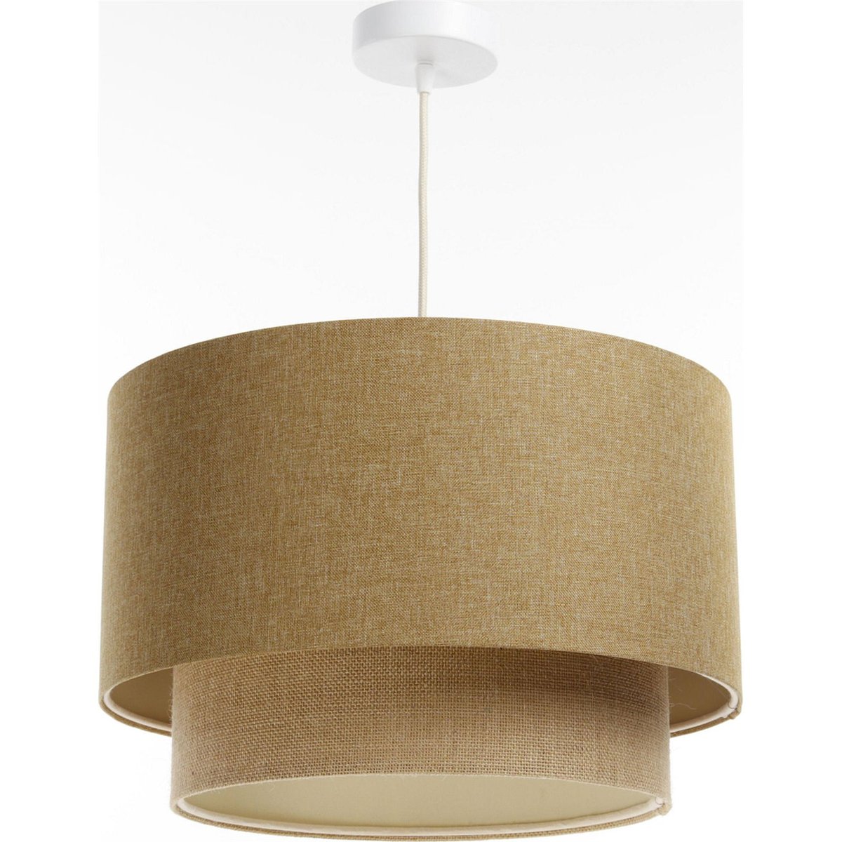 Suspension en tissu rond Boho Elegant beige sable et crème doux, BPS KONCEPT