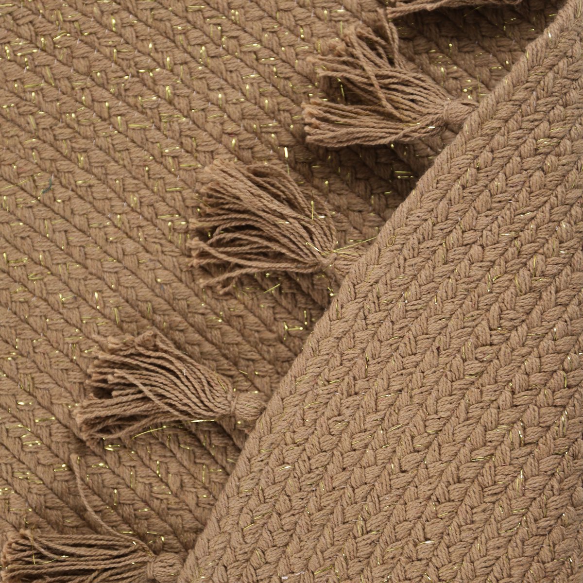 Tapis enfant rond avec pompons LISETTE macaron, NATTIOT