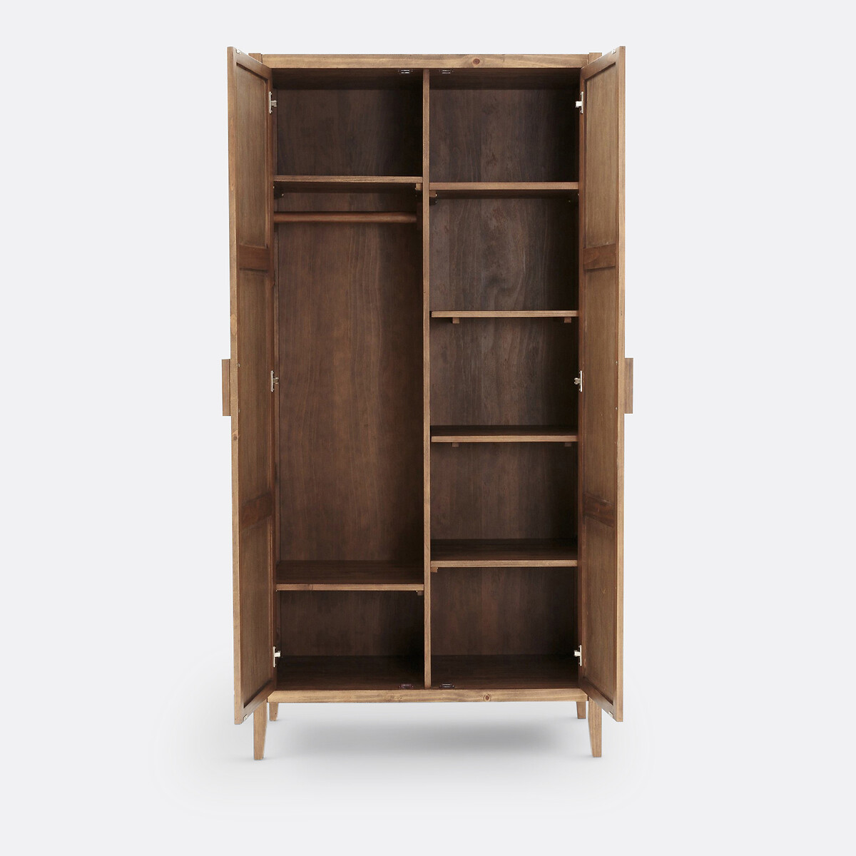 Armoire 2 portes en pin massif NOTTINGHAM bois foncé, LA REDOUTE INTERIEURS