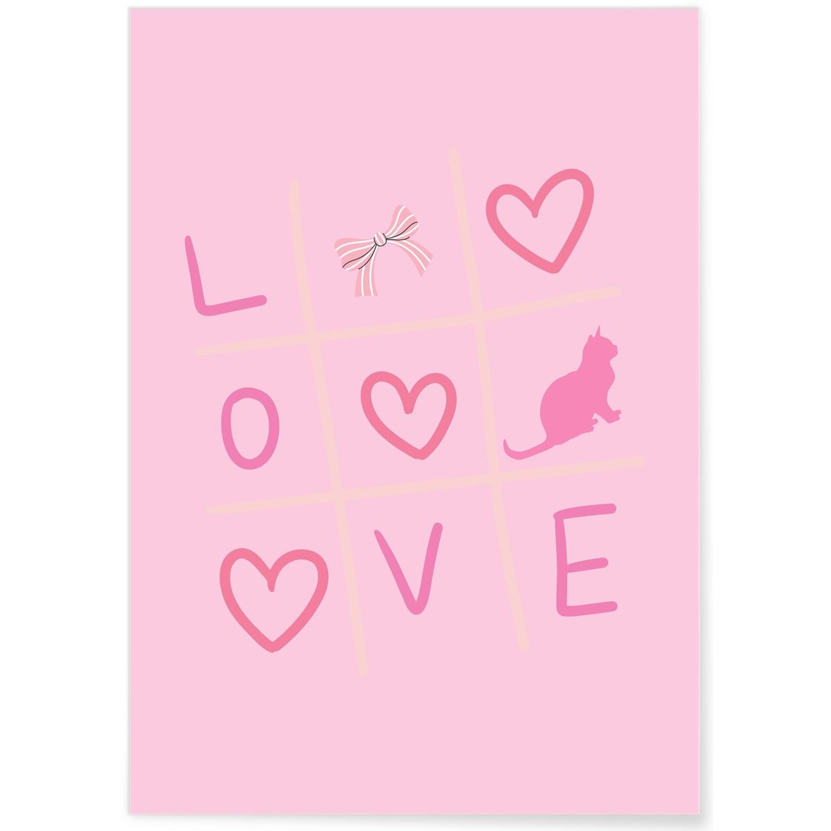 Affiche Jeu d'amour blanc, L'AFFICHERIE