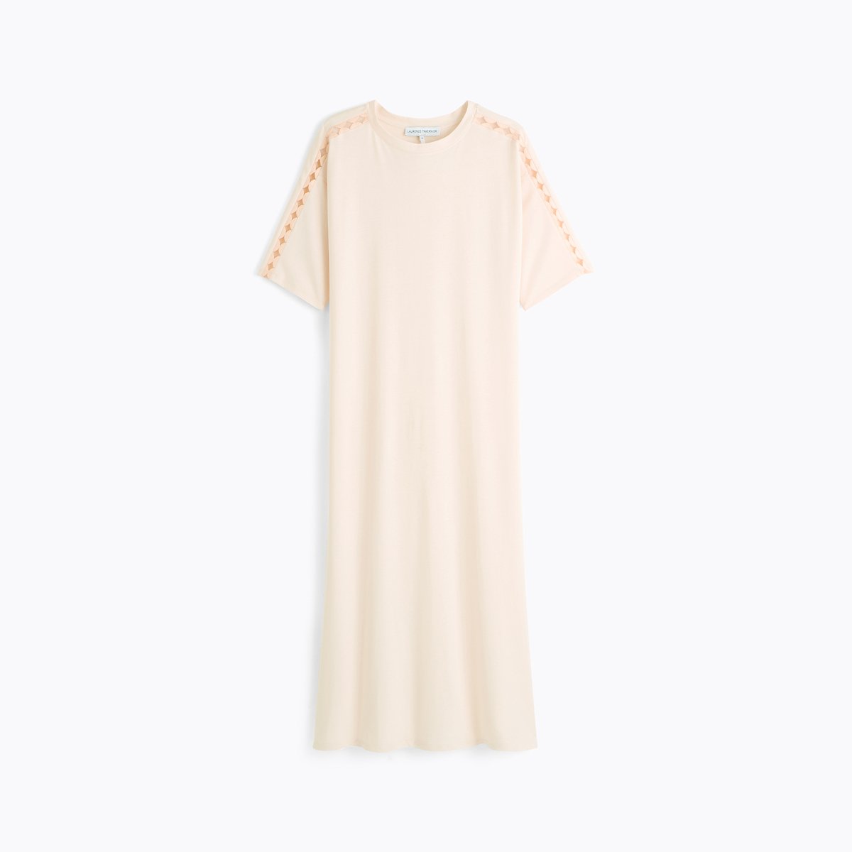 Chemise de nuit longue col rond en jersey AMÉLIE pétale, LAURENCE TAVERNIER