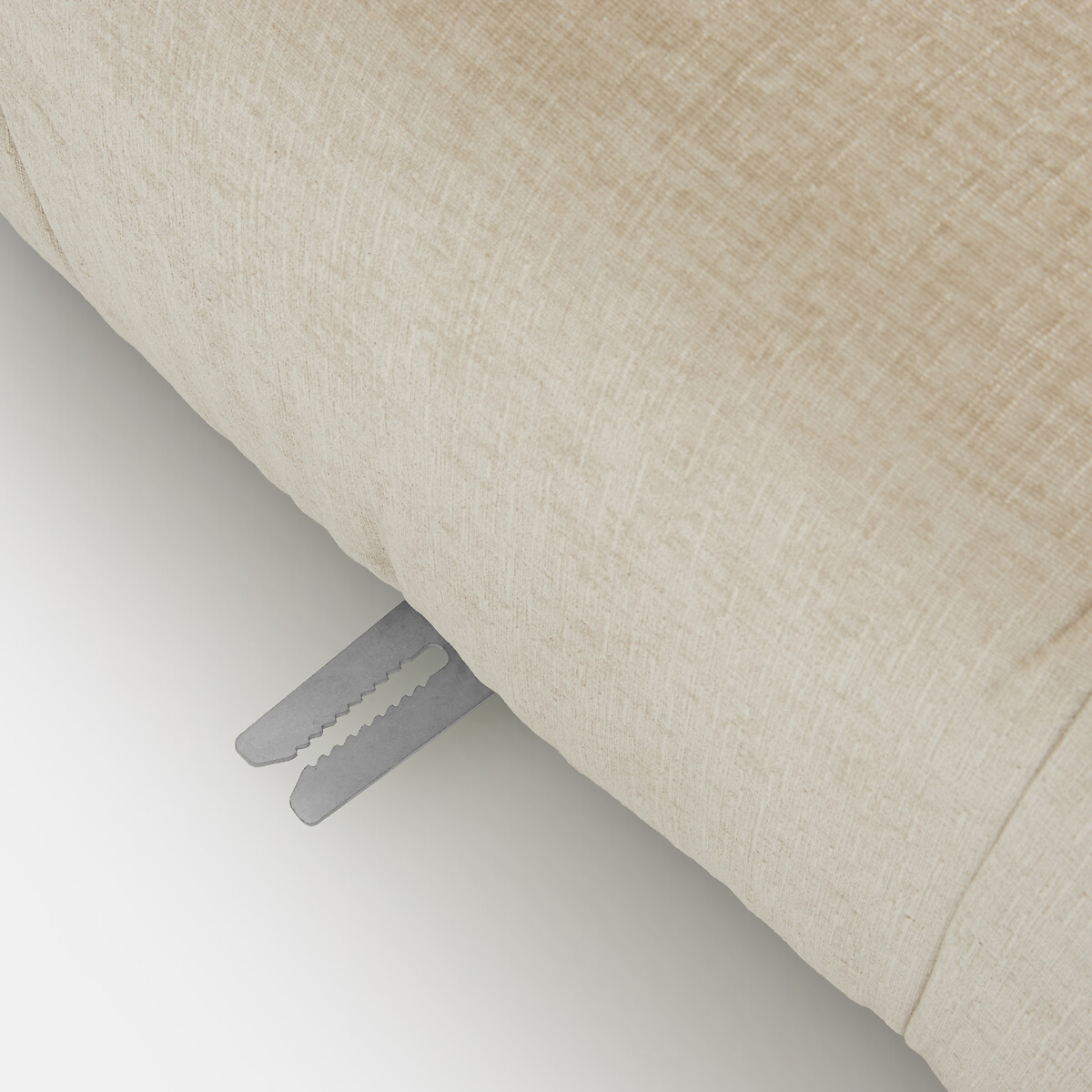 Loungestoel-element voor modulaire bank, in gevlamd chenille, SWEETY beige , LA REDOUTE INTERIEURS