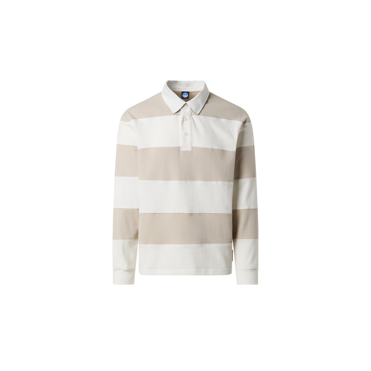 Haut de rugby rayé à manches longues beige, NORTH SAILS