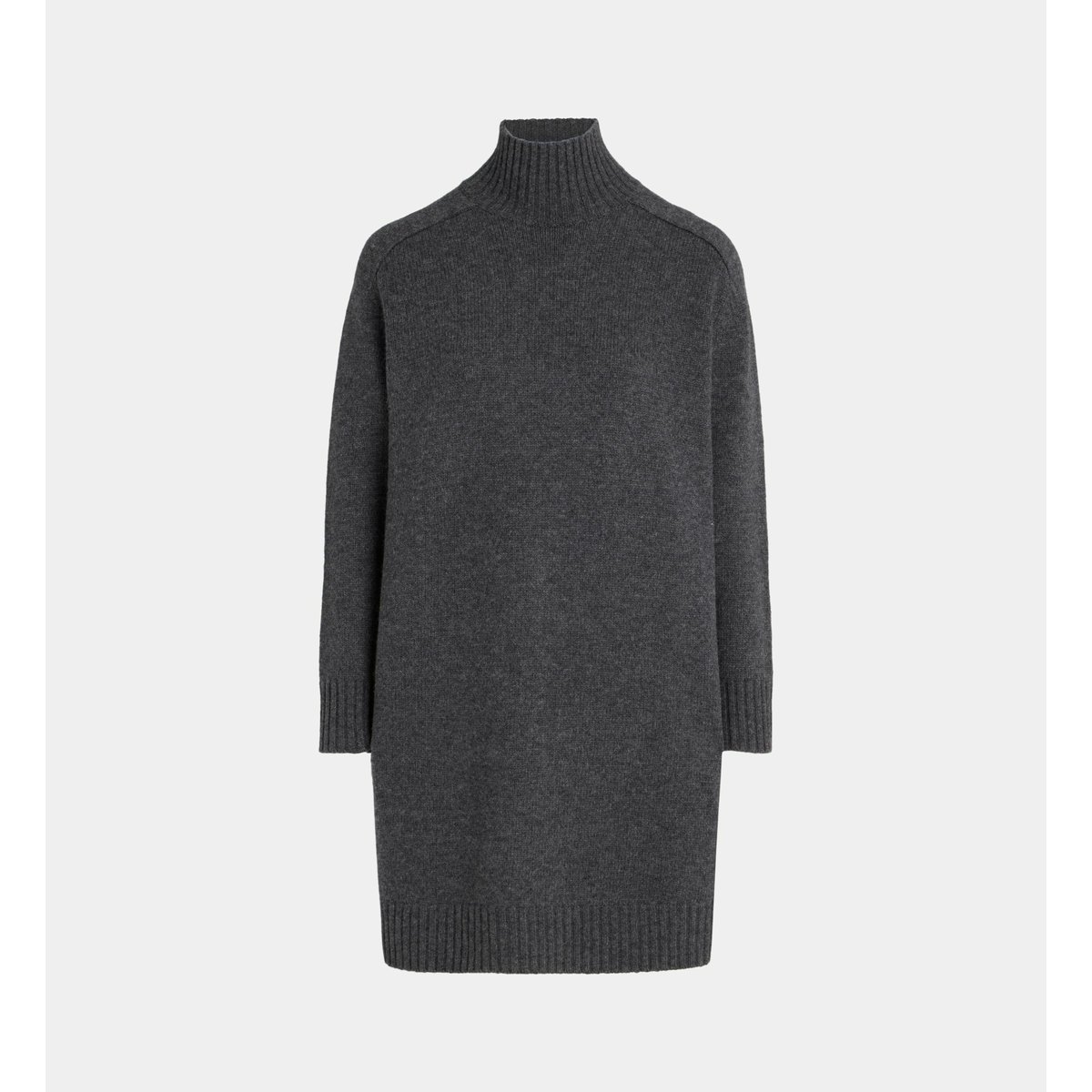Robe trudaine ample genou en laine gris foncé, GALERIES LAFAYETTE