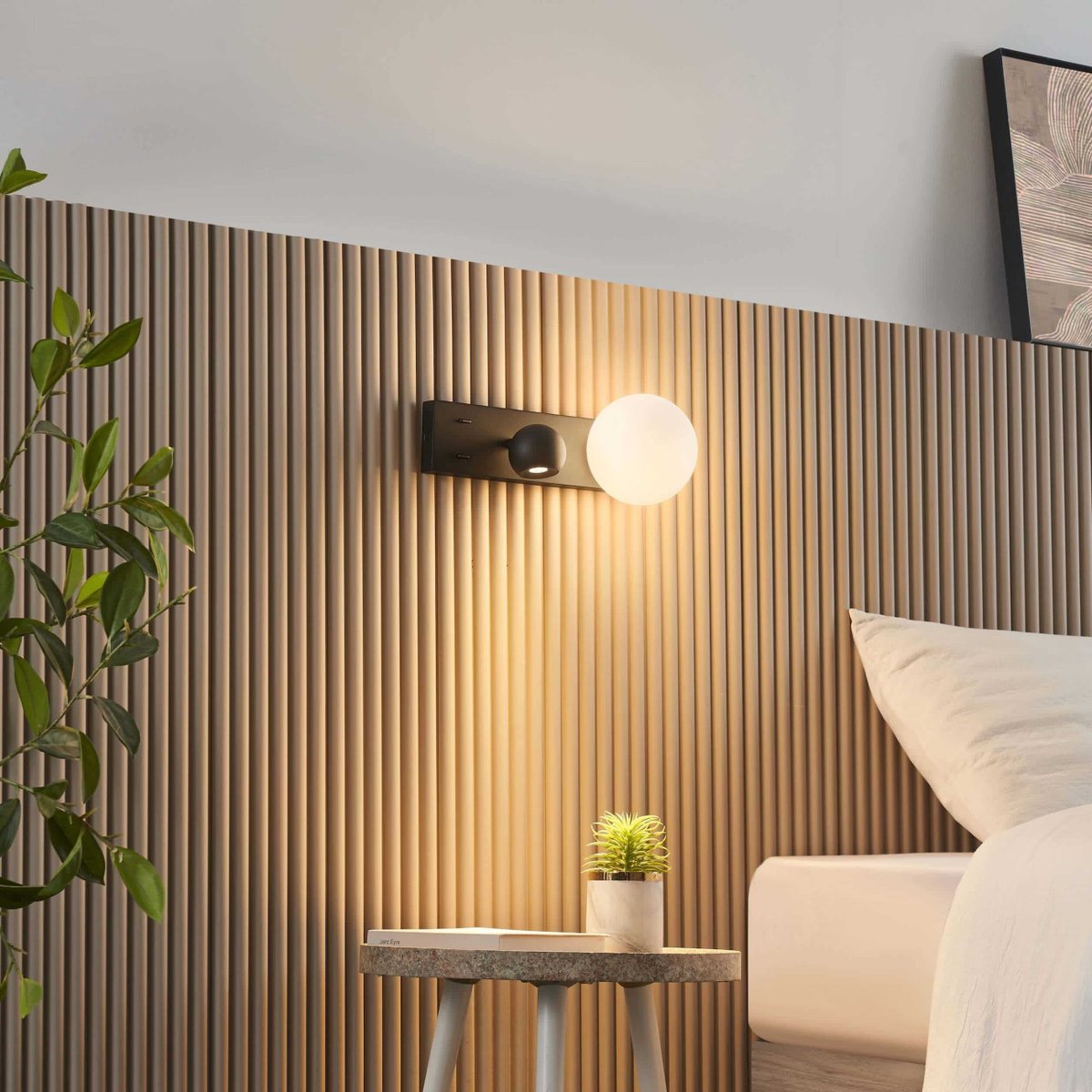 Applique LED double usage pratique - AVELYSA noir et blanc, KOSILUM