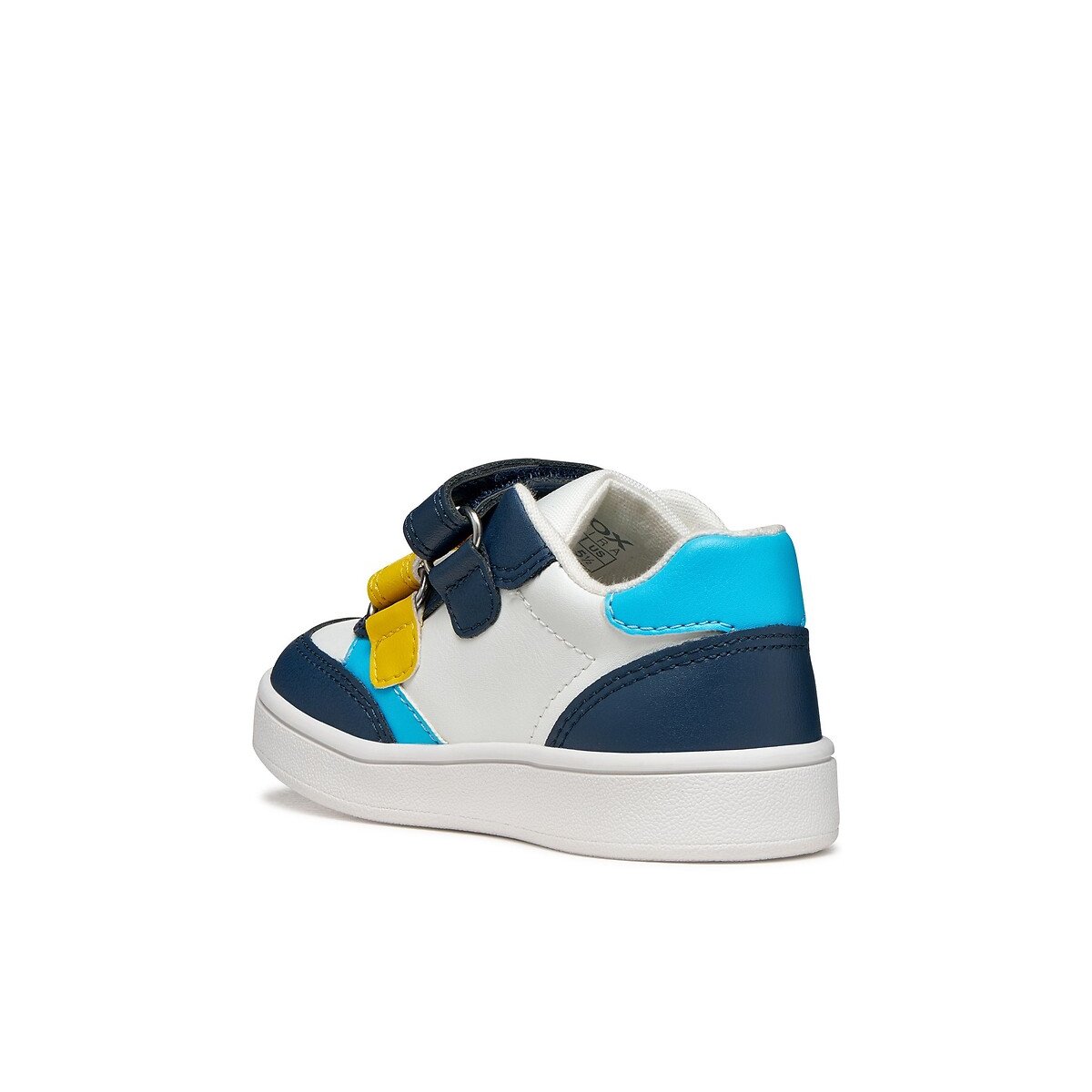 Baskets respirantes à scratchs, ECLYPER blanc/bleu marine, GEOX