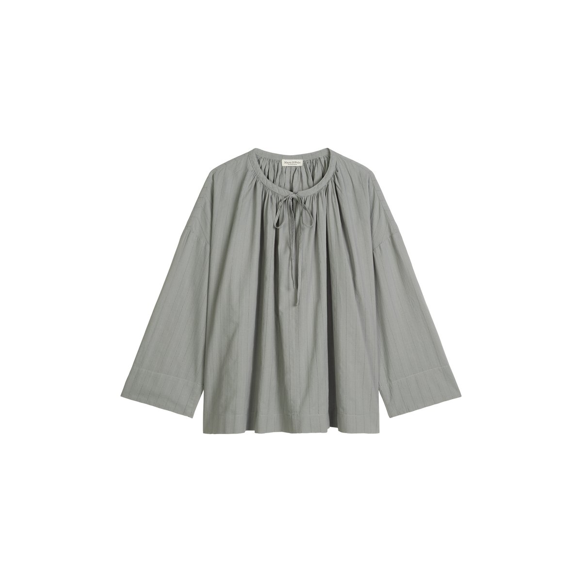 Tunique relaxed en voile de coton avec une fine broderie ajourée gris, MARC O'POLO