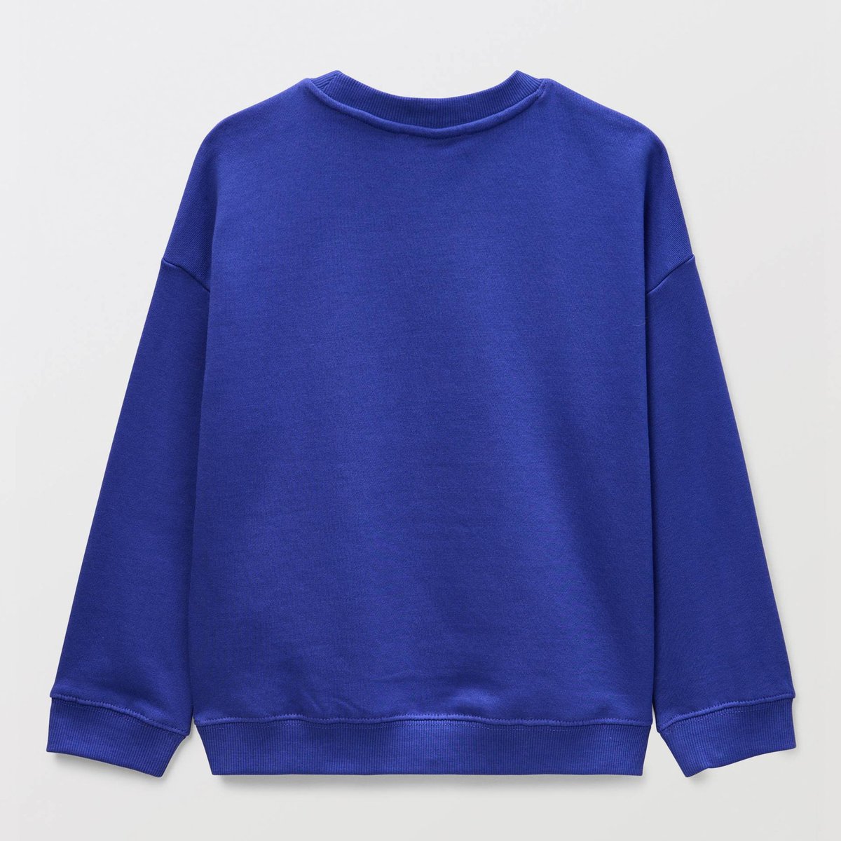 Sweat imprimé en coton BIO GOTS bleu roi, MONOPRIX