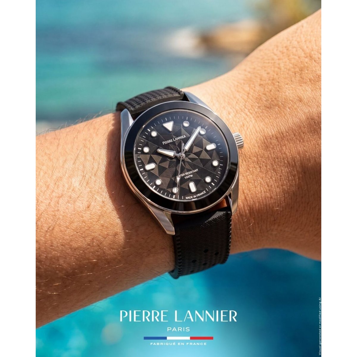 Montre Analogique  BORA argenté noir noir, PIERRE LANNIER