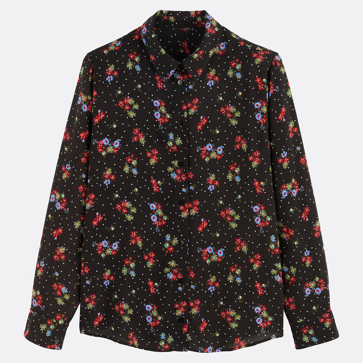 Chemise imprimé floral manches longues imprimé fleurs, LA REDOUTE COLLECTIONS