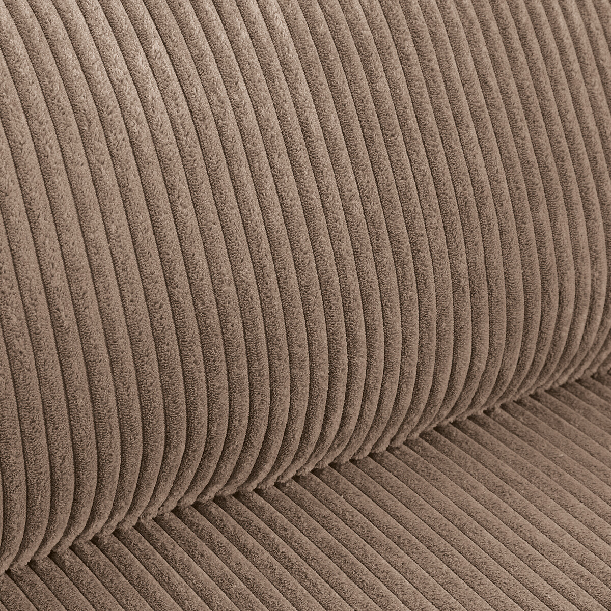 Hoekbank met koffer, ribfluweel, MAONA taupe , LA REDOUTE INTERIEURS