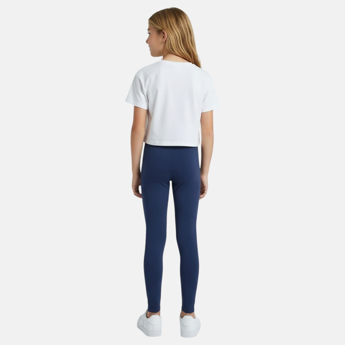 Ensemble 3 pièces t-shirt court, brassière et legging ICÔNE bleu marine, ELLESSE