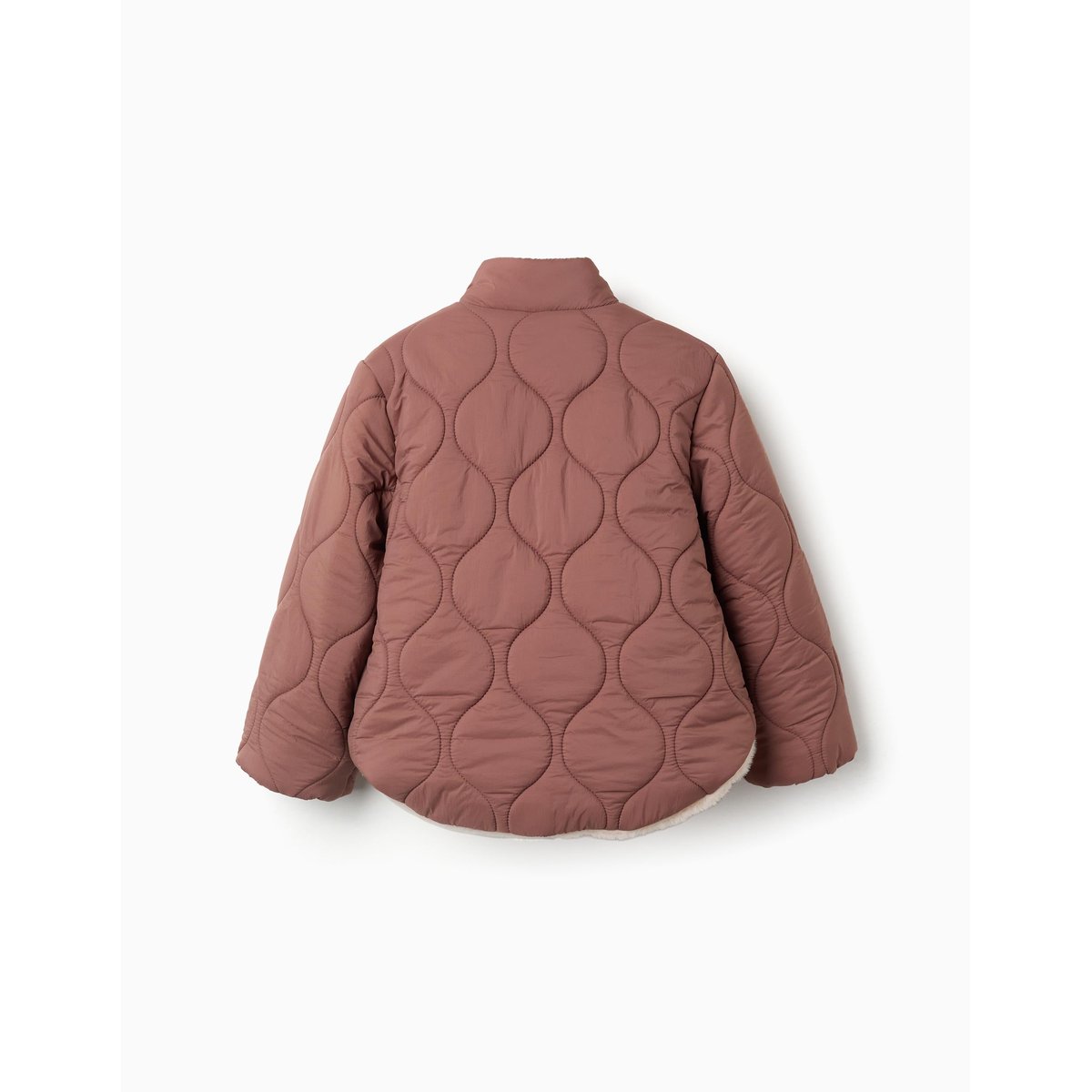 Doudoune avec doublure en peluche douce synthétique rose, ZIPPY