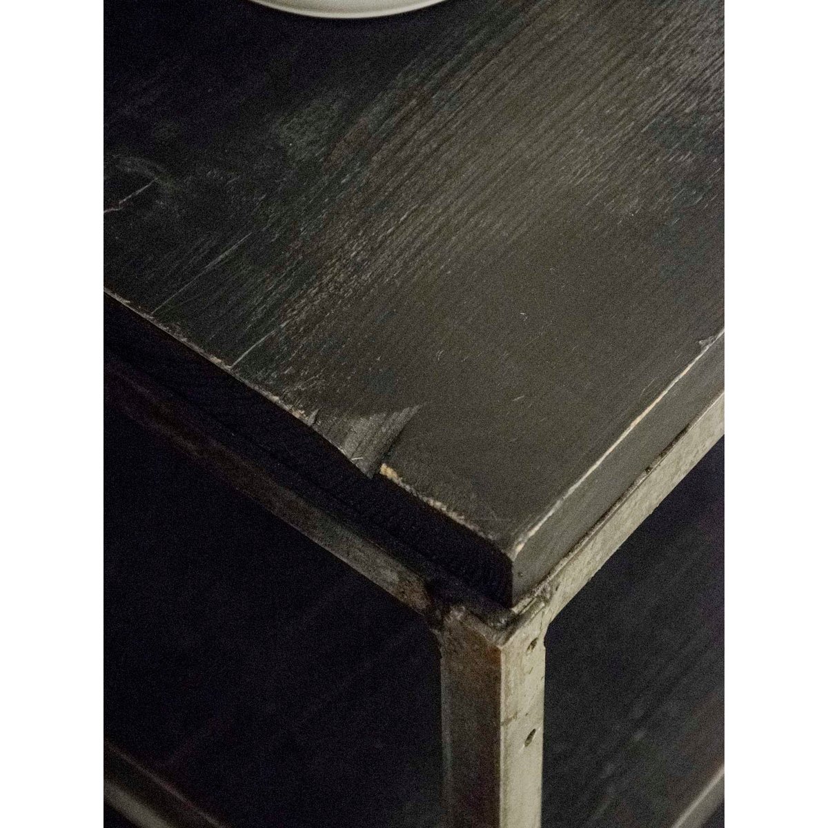 Étagère-console aux lignes industrielles Isabelle N°313 - Bon état noir, DEBONGOUT