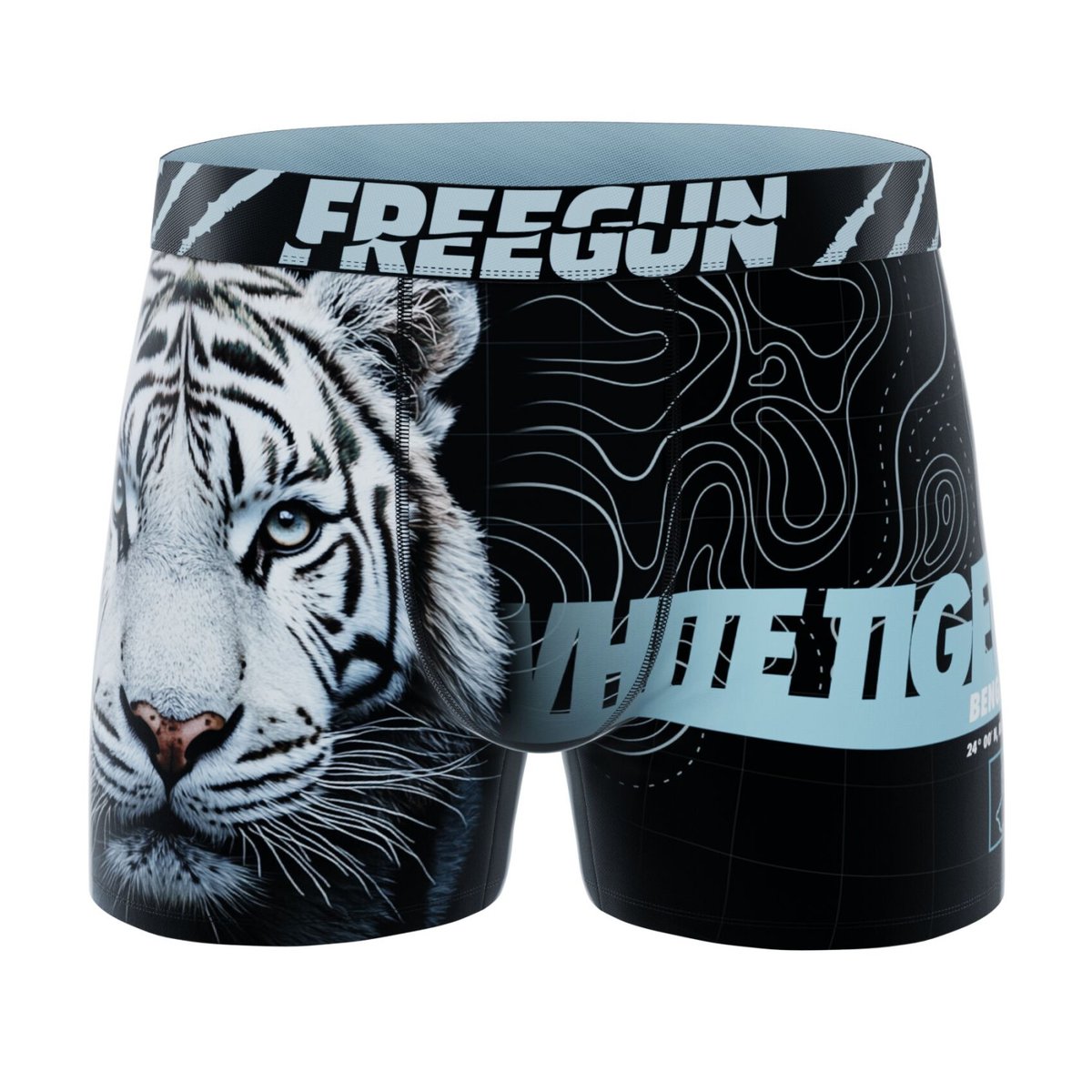Lot De 4 Boxers Savage Animals turquoise/noir/marron/jaune/rouge, FREEGUN