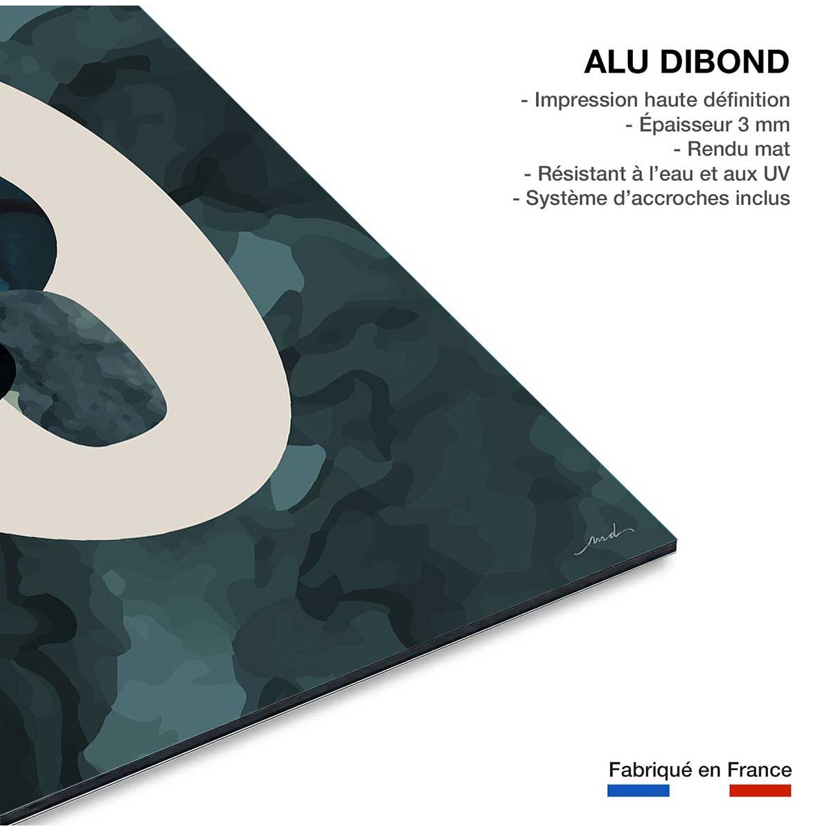 Tableau pierre labradorite tableau alu dibond, HEXOA