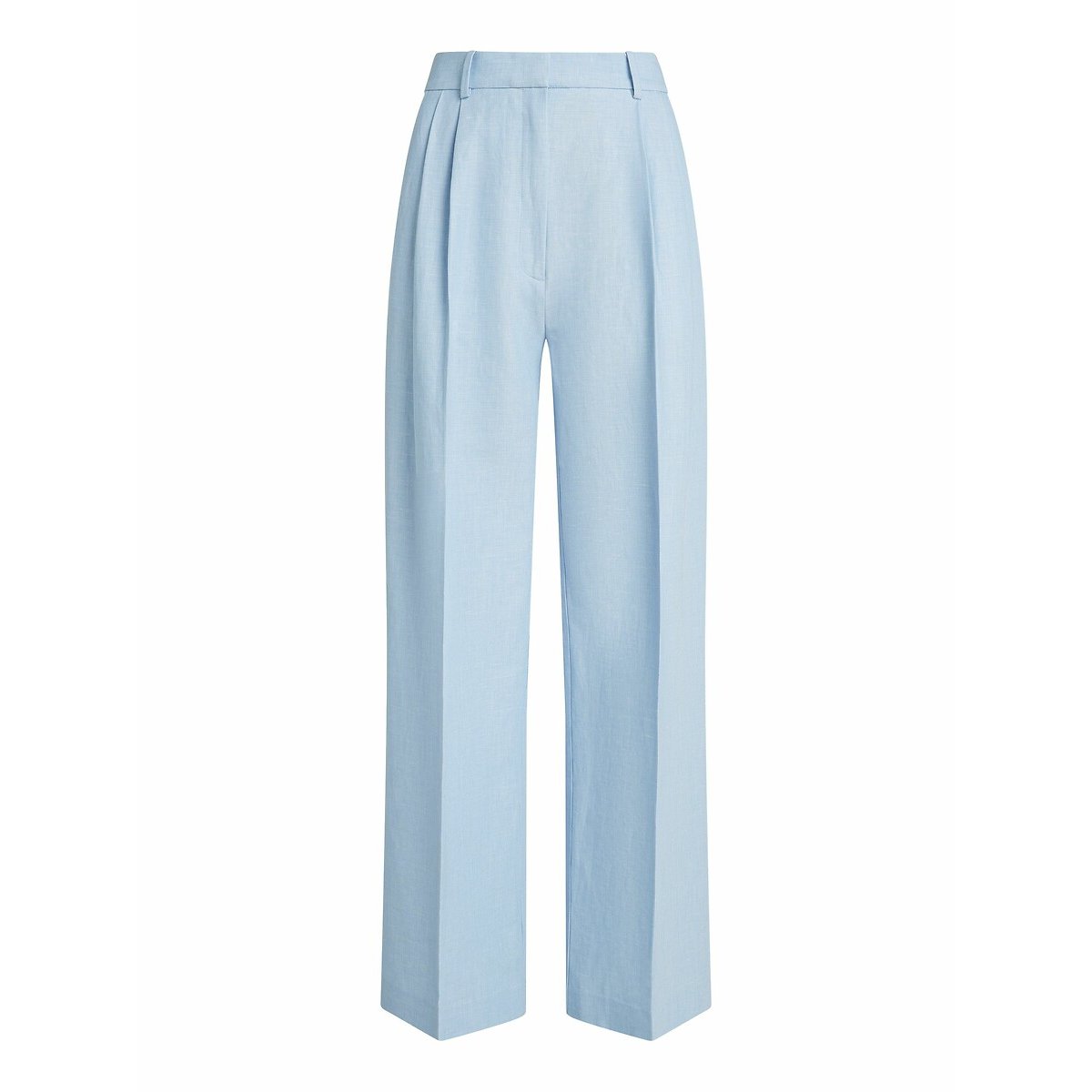 Linen Blend Straight Trousers light blue, TOMMY HILFIGER