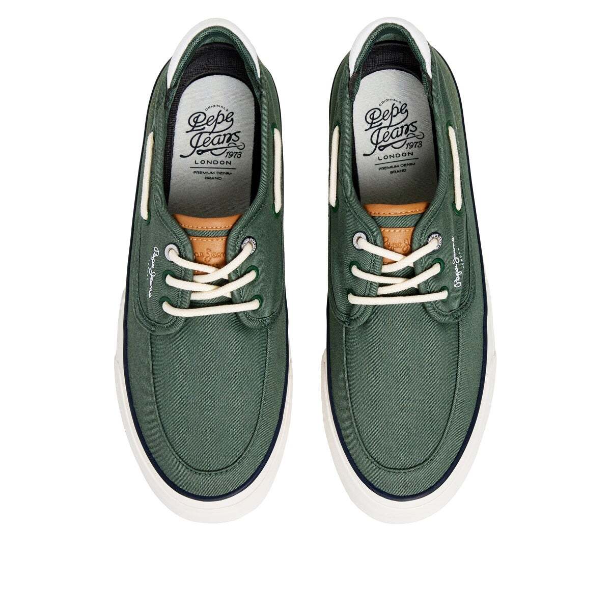 Taylor - Baskets Nautiques En Toile vert myrt, PEPE JEANS