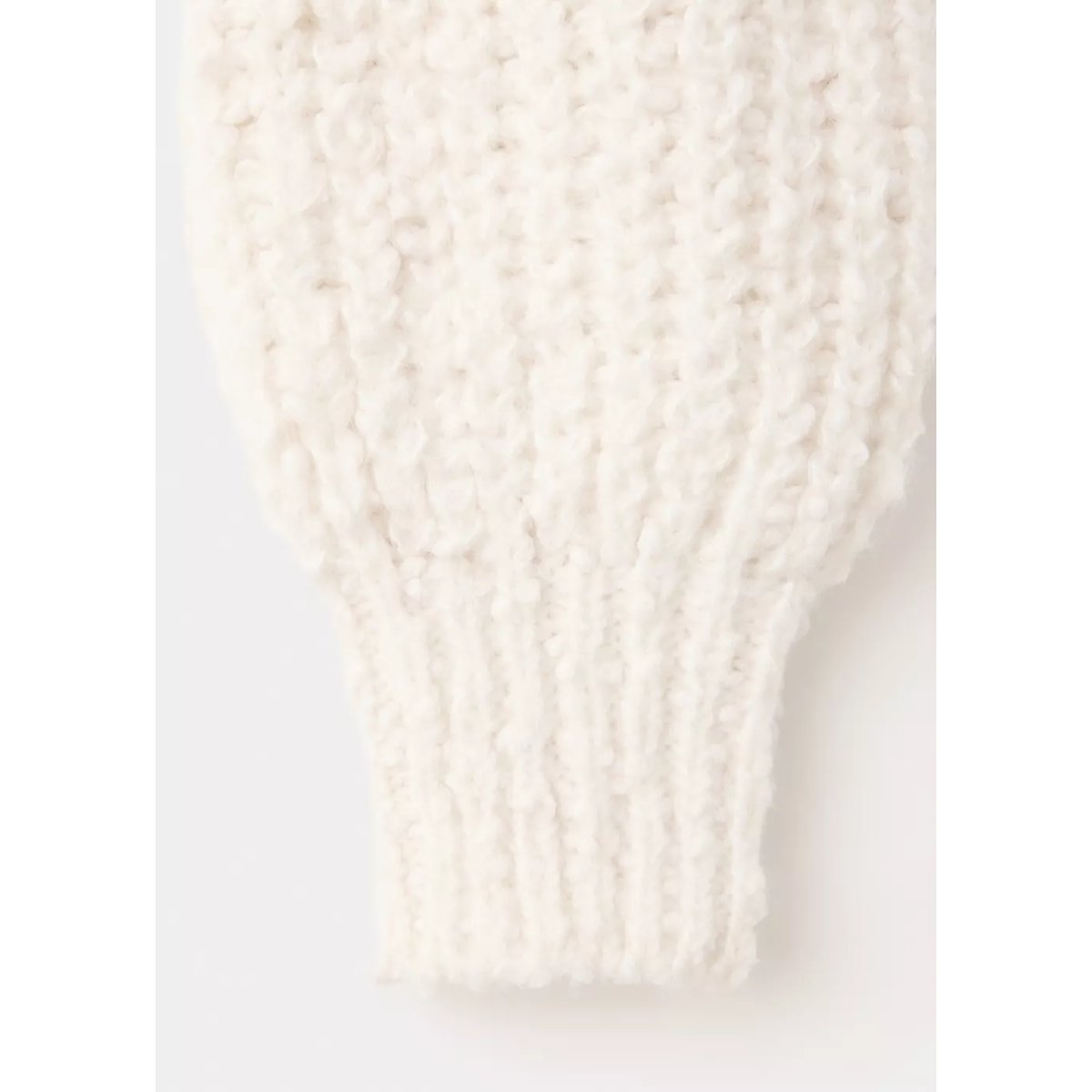 Pull en maille moyenne ivoire, MANGO KIDS
