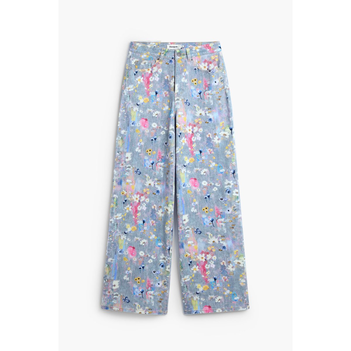 Pantalon jean pwide leg gris, DESIGUAL