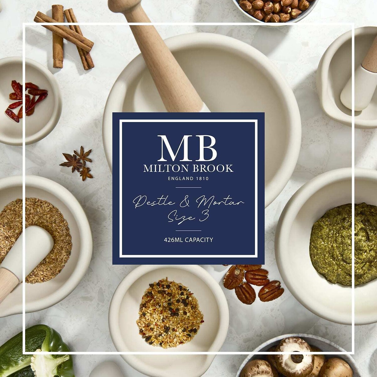 Mortar & Pestle, Size 3 white, MILTON BROOK
