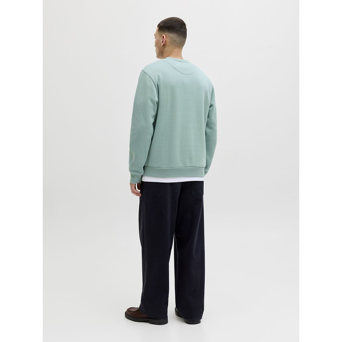 Sweat col rond vert d'eau, JACK & JONES
