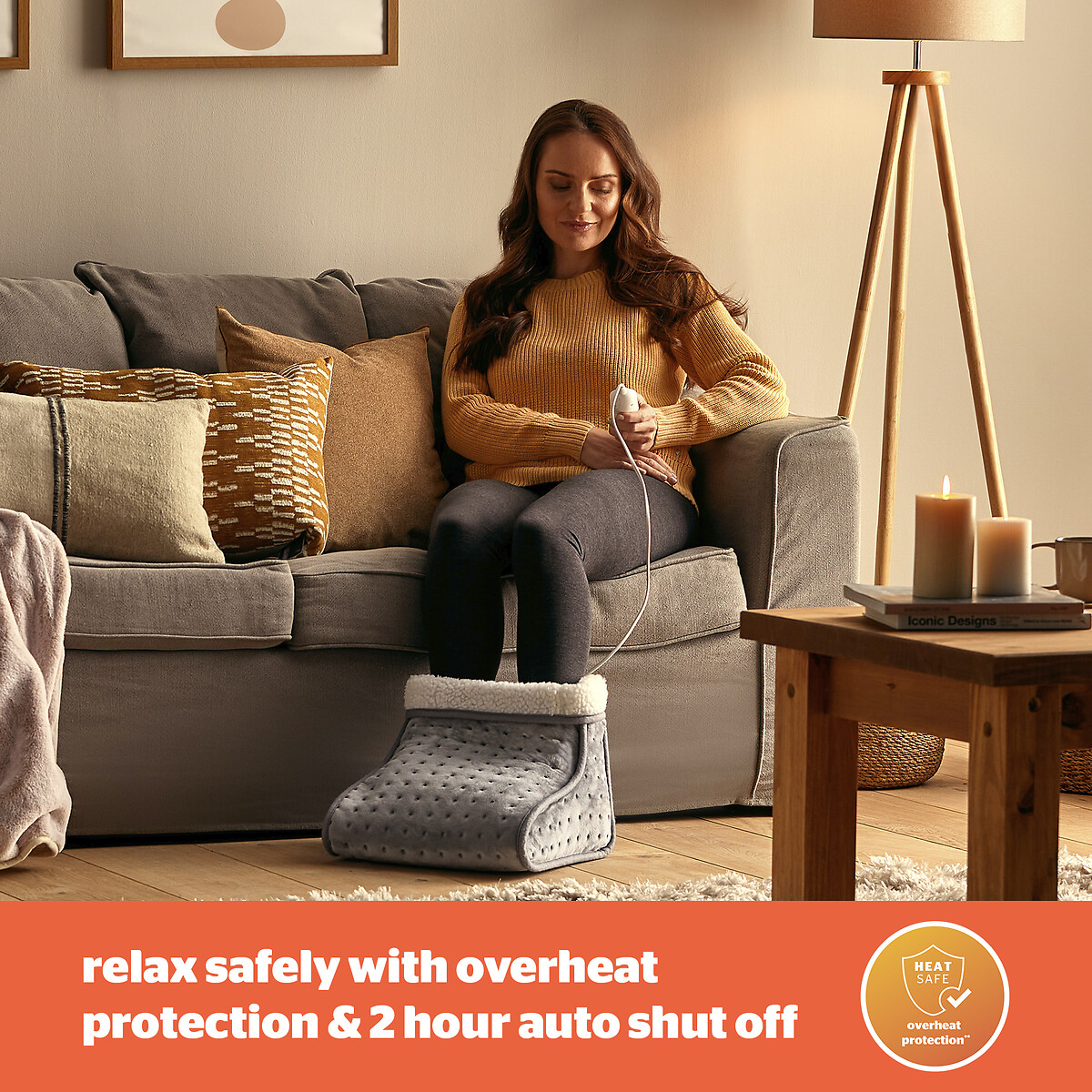 Comfort Control Cosy Foot Warmer grey, SILENTNIGHT