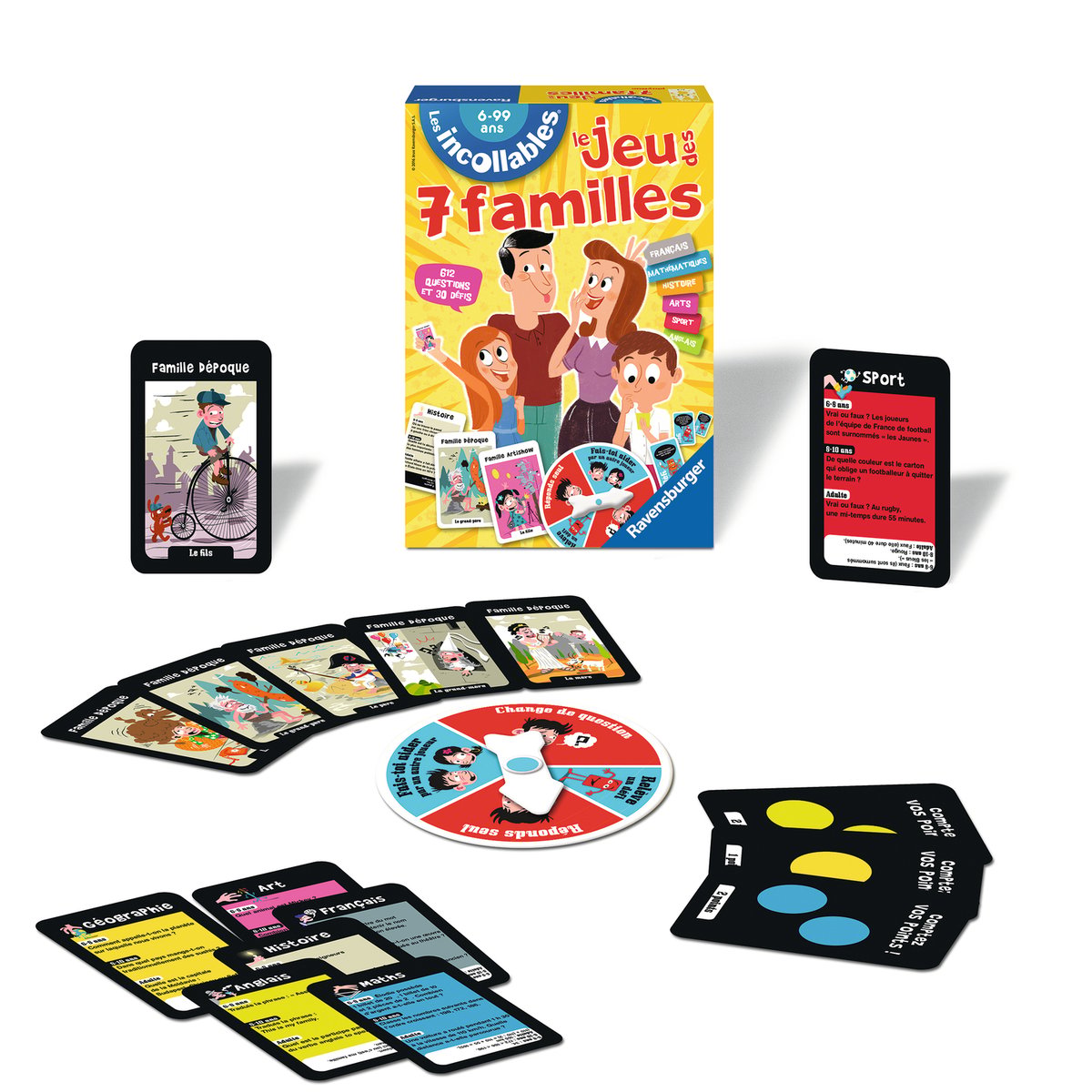 Le jeu des 7 Familles des Incollables couleur unique, RAVENSBURGER