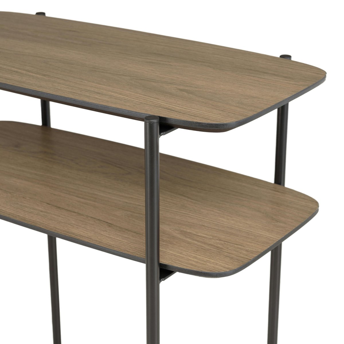 Table d'appoint double plateau effet bois LANDAISE bois naturel, PIER IMPORT