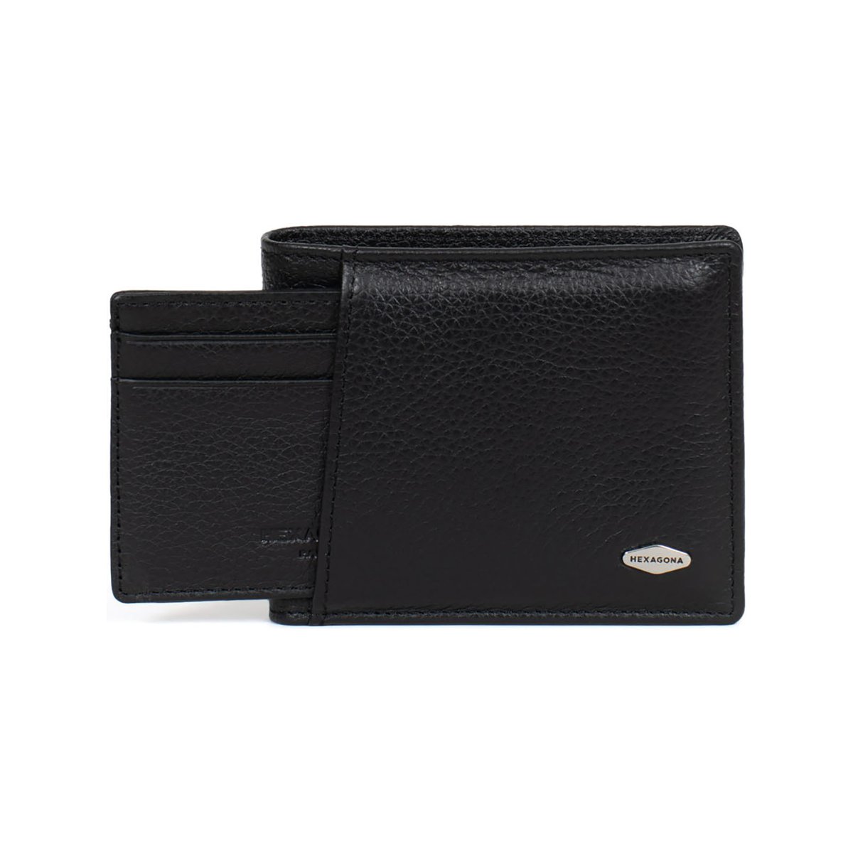Portefeuille italien CHESTER noir, HEXAGONA