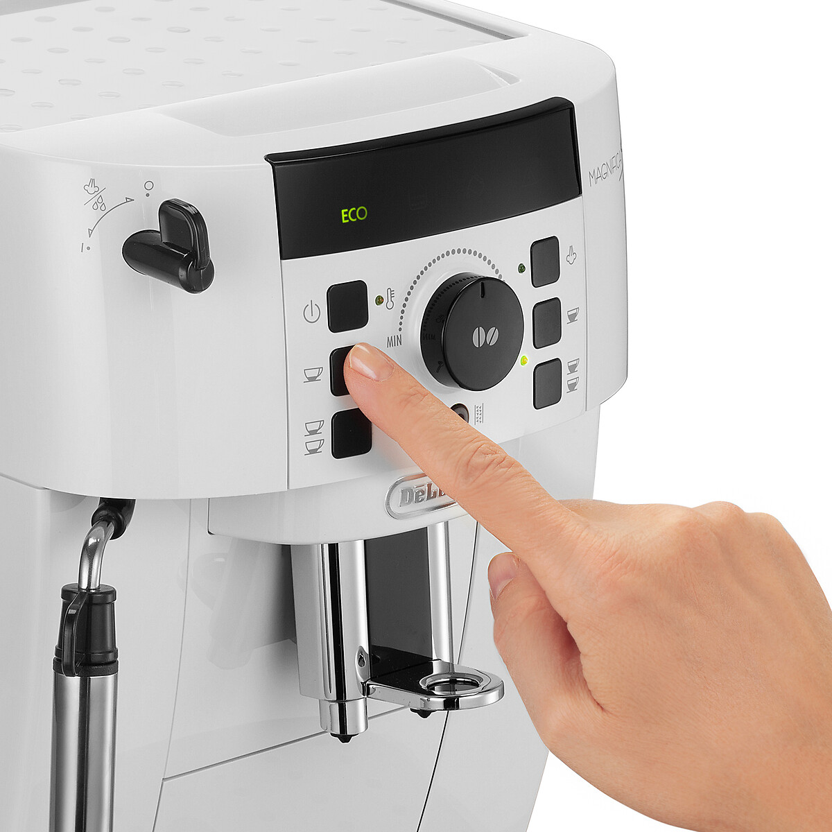 Expresso Broyeur Magnifica S ECAM21.117.W S11 blanc blanc, DELONGHI