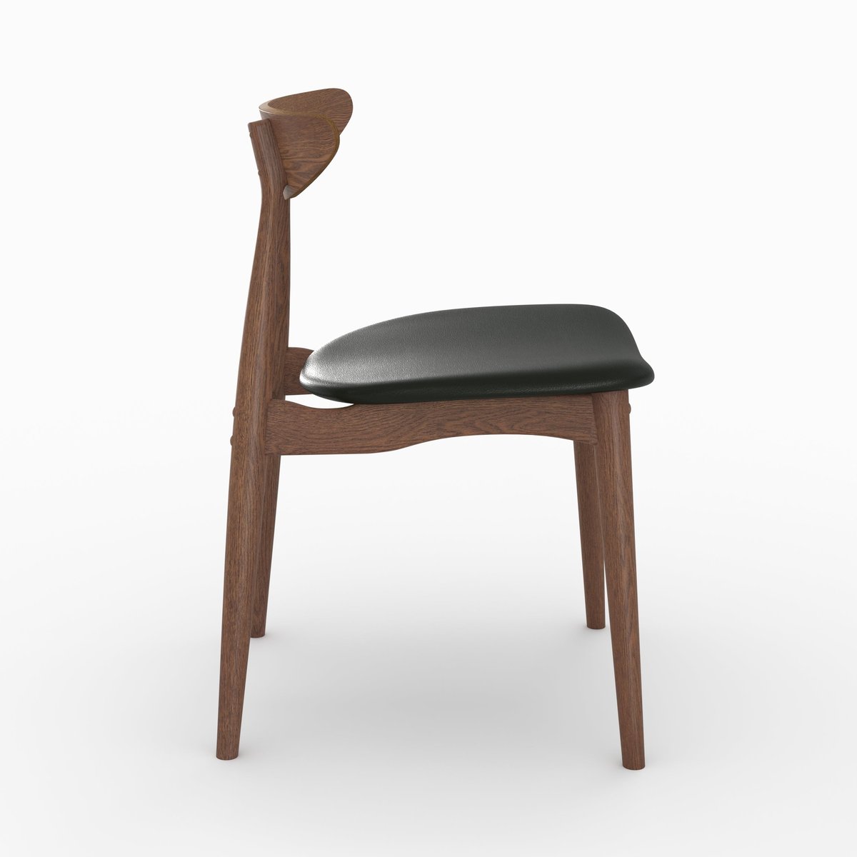 Lot de 2 chaises en cuir synthétique d'hévéa - JOSETTE noir, MAISON PAVANE