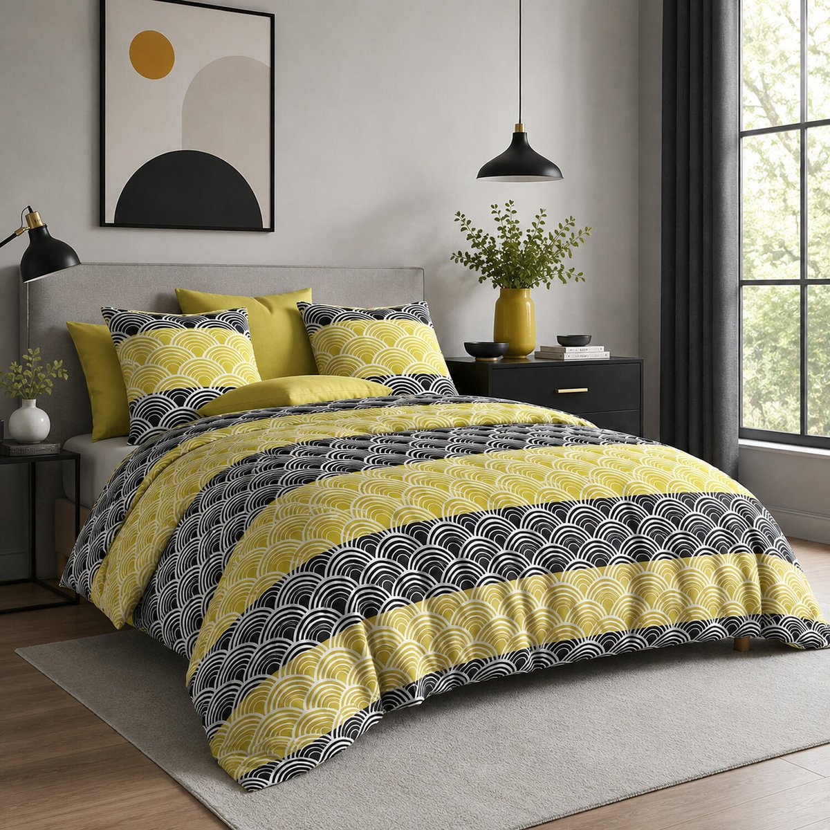 Parure housse de couette enfant + taie polyester, Hiko multicolore, C DESIGN HOME TEXTILE