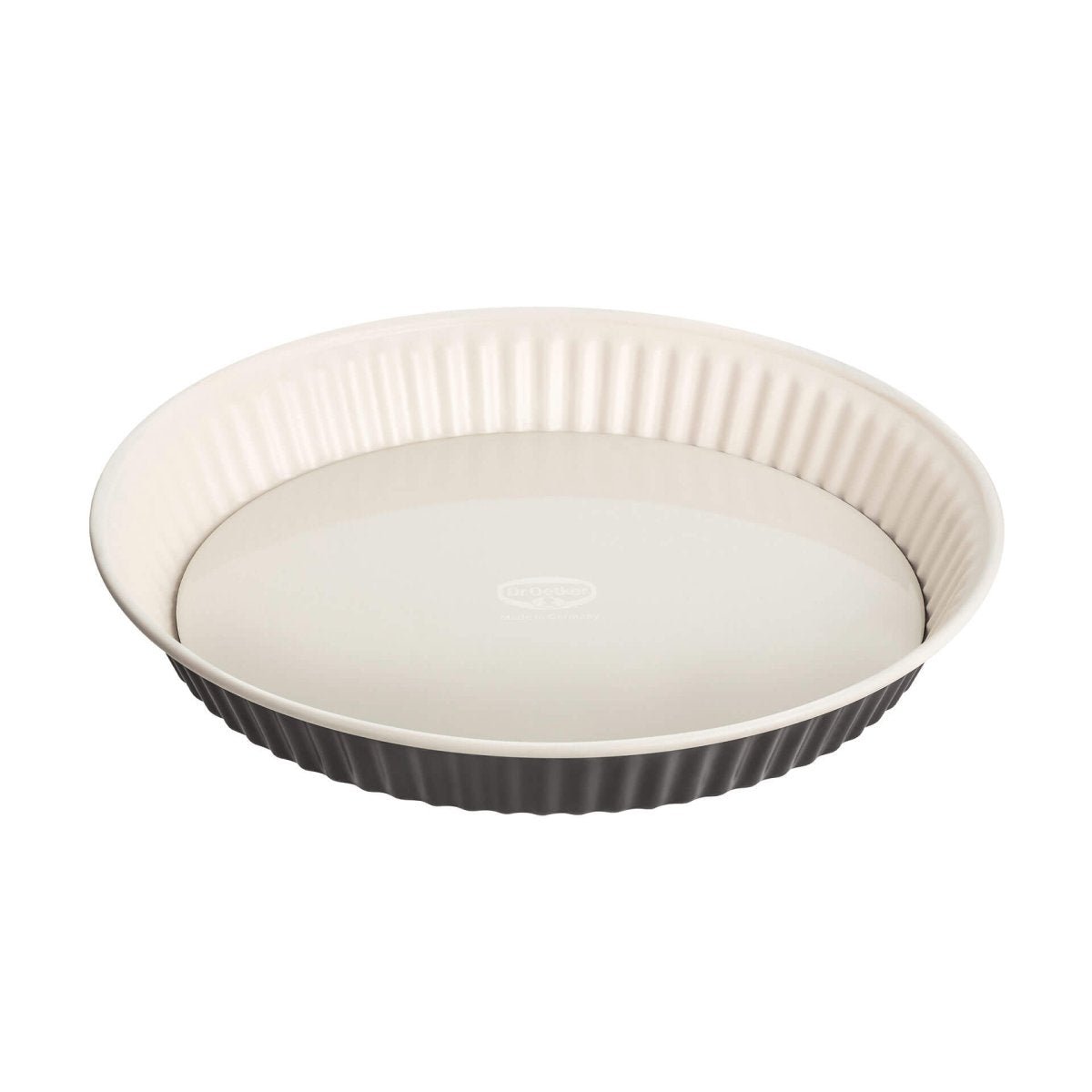 Moule à tarte quiche 28 cm en email EXCLUSIVE noir,blanc, DR OETKER