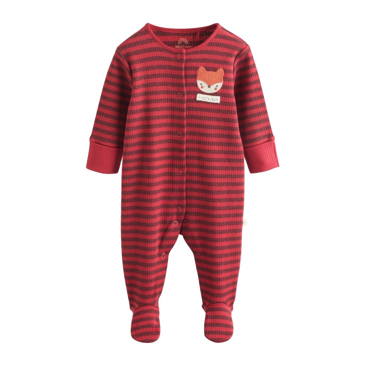 Grenouillère rayée pour bébé orange, NEXT
