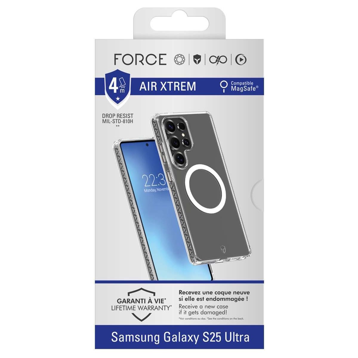 Coque Samsung Galaxy S25 Ultra MagSafe couleur unique, FORCE CASE