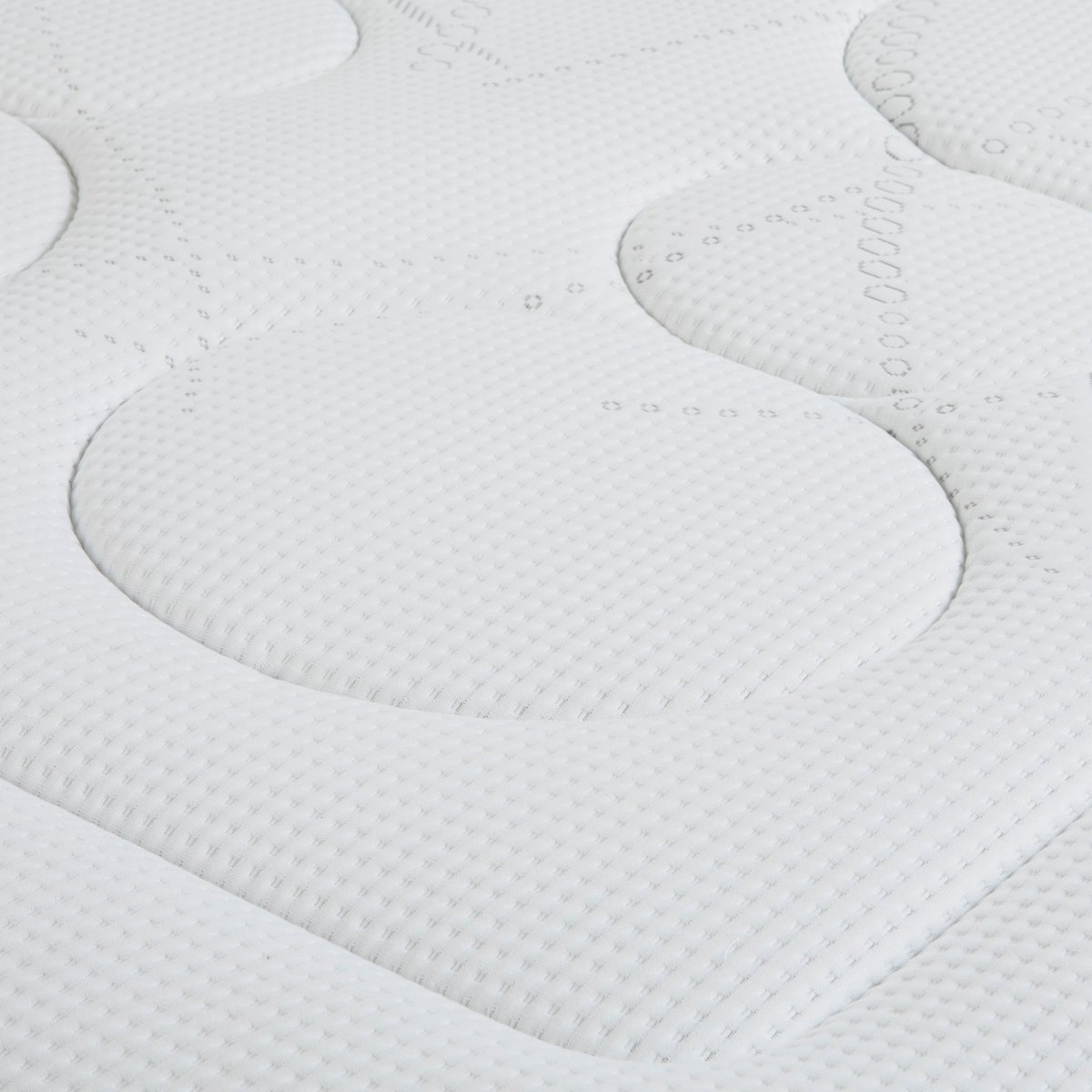 Ensemble matelas ressorts et mémoire de forme, sommier et pieds Rêve 600 blanc, SOMEO