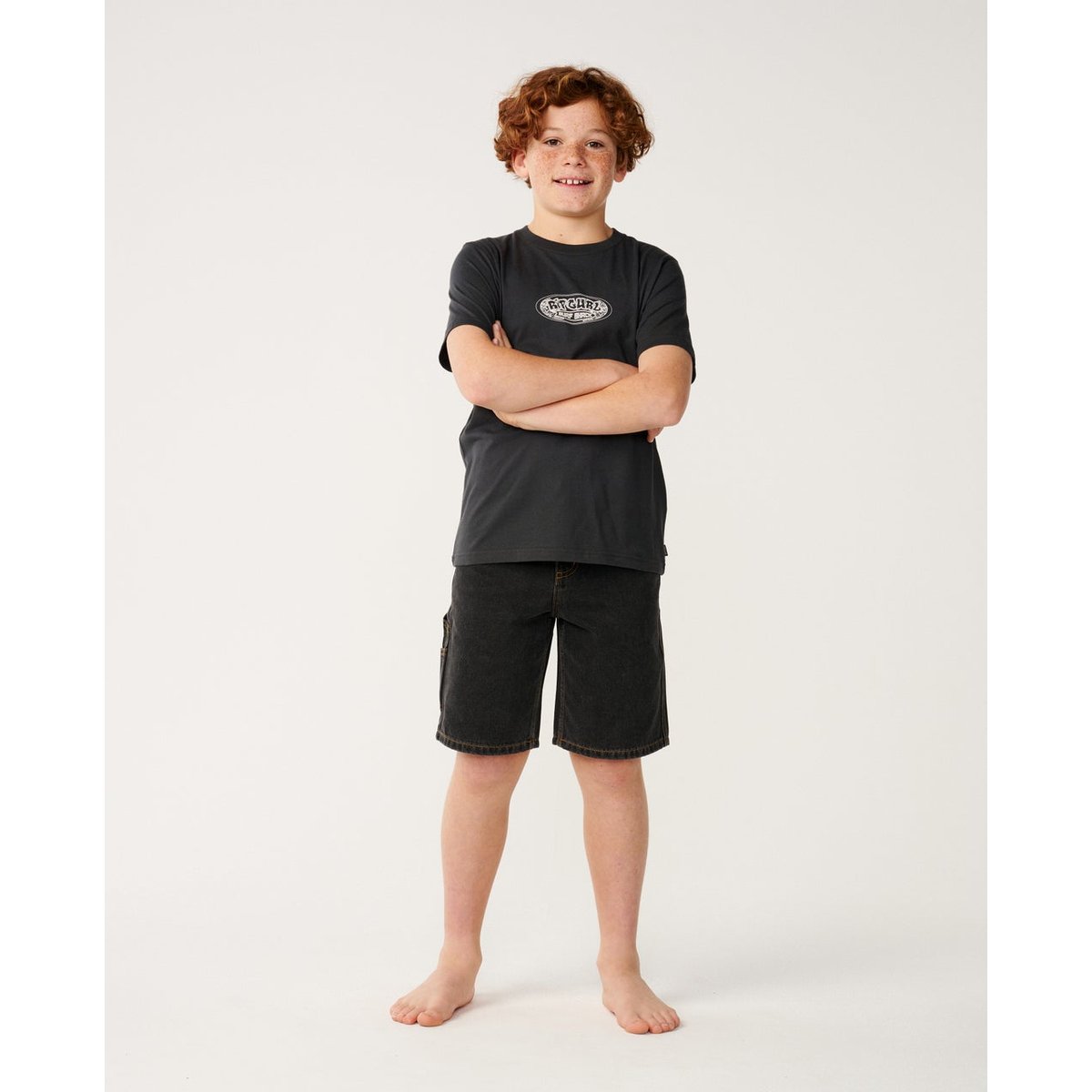 T-shirt enfant SURF SHACK ART washed black, RIP CURL