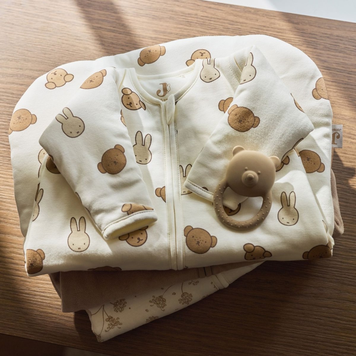 Gigoteuse chaude à manches amovibles ecru, beige, marron, JOLLEIN